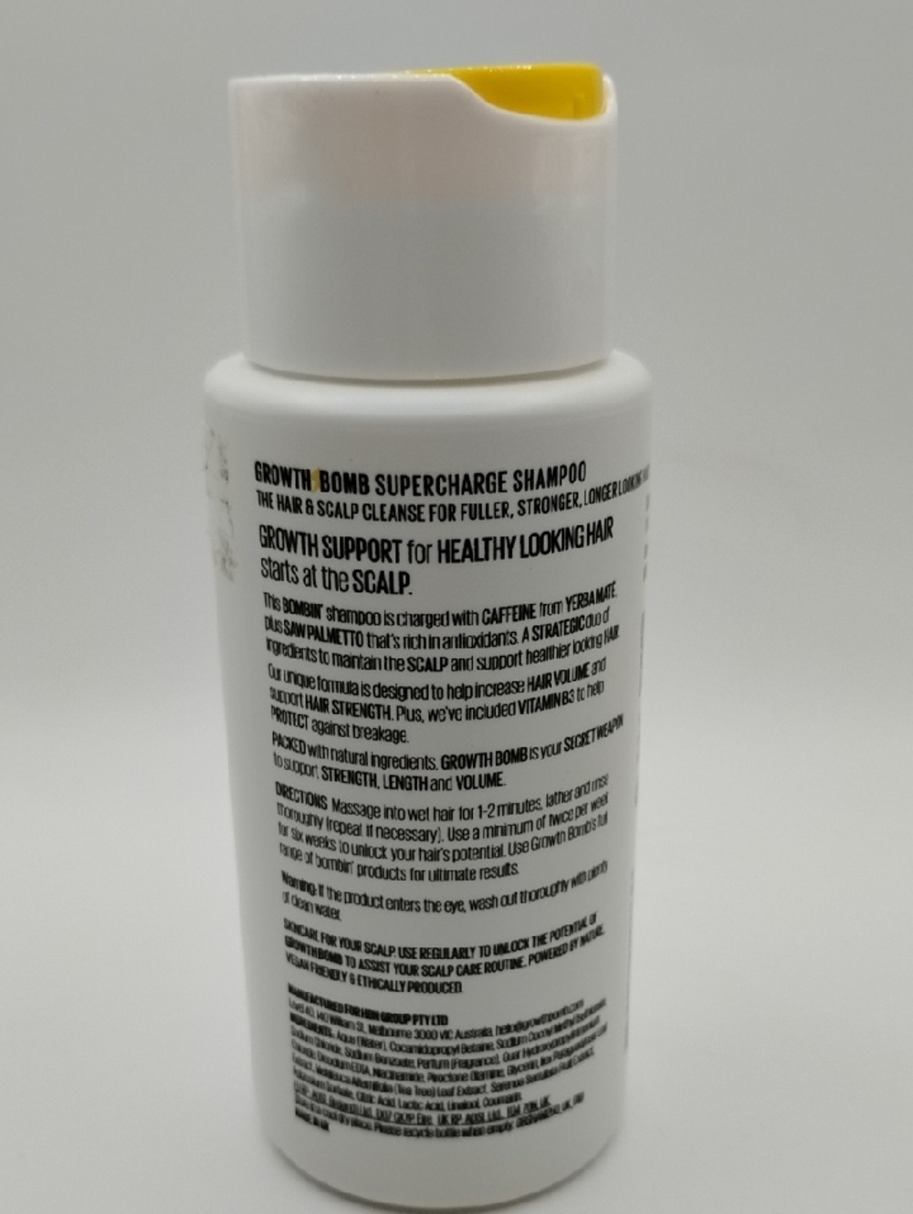 Growth Bomb Supercharge Shampoo Hair & Scalp Cleanse Boosted With Caffeine - Picture 4 of 4